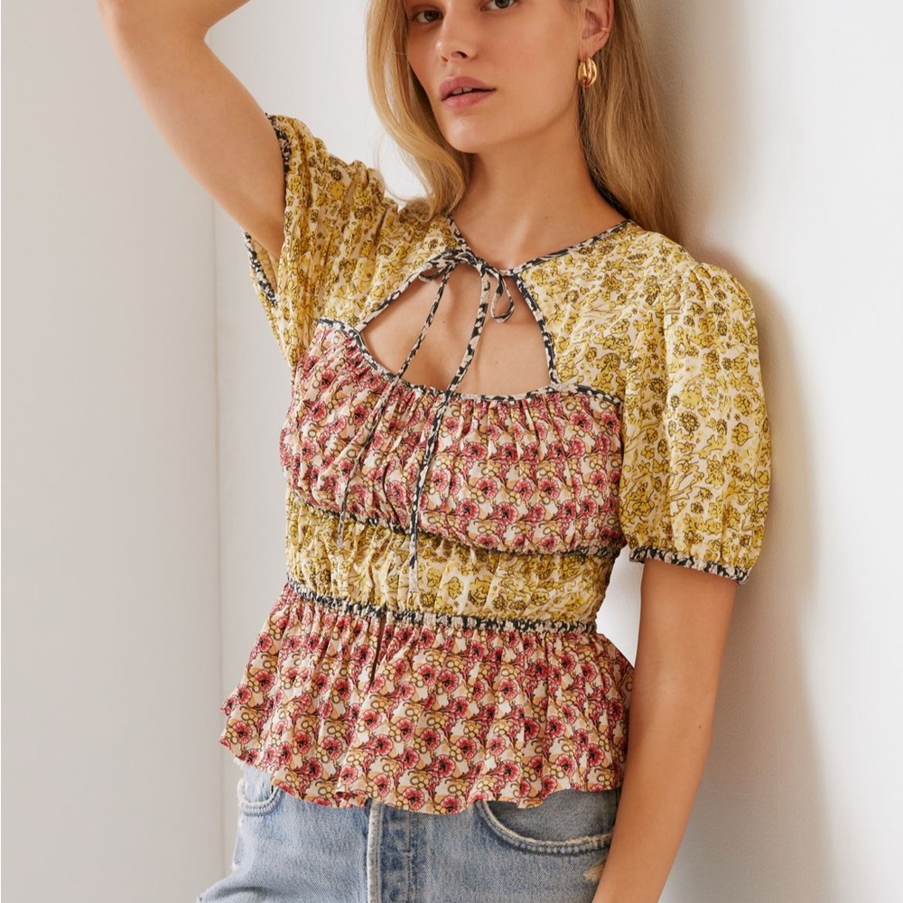 Current Air Tie Collar Blouse